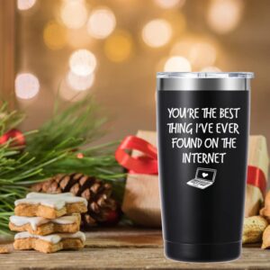 You are The Best Thing 20oz Tumbler Gifts.Anniversary Valentine's Day Gifts for Him Her Boyfriend Girlfriend Husband Wife.Birthday Christmas Gifts for Hubby Wifey Men Women.(Black)