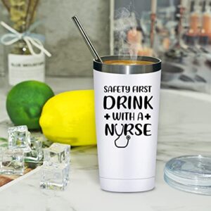 Grifarny Nurse Gifts for Women - Nurse Appreciation Practitioner Gifts - Nurses Week Gifts, Nurse Graduation Gifts, Nursing Student Gifts - Nurse Tumbler 20oz