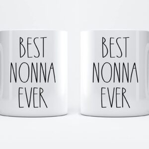 Best Nonna Ever Coffee Mug - Gifts for Christmas - Nonna Birthday Gifts Coffee Mug - Father's Day/Mother's Day - Family Coffee Mug For Birthday Present For The Best Nonna Ever Mug 11oz