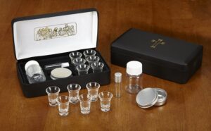 the last supper six (6) cup travel portable communion set in leather like case