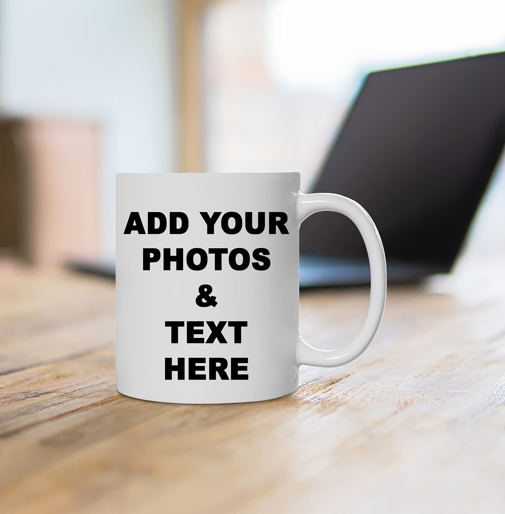 Sweet Love Custom Mug, Custom Photo Name Text White Mug Cup, Personalized Picture Coffee Mug, Add Multiple Personalized Text Images To Mug, Custom Gift for Birthday (15 Ounce White Mug)