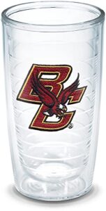 tervis made in usa double walled boston college eagles insulated tumbler cup keeps drinks cold & hot, 16oz - no lid, emblem
