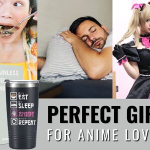 Onebttl Anime Gifts For Men, Women, Boys - 20oz/590ml Double Wall Vacuum Insulated Stainless Steel Tumblers Cups - Birthday Kawaii Gifts for Anime Lovers - With Japanese