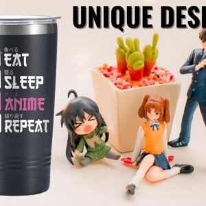 Onebttl Anime Gifts For Men, Women, Boys - 20oz/590ml Double Wall Vacuum Insulated Stainless Steel Tumblers Cups - Birthday Kawaii Gifts for Anime Lovers - With Japanese