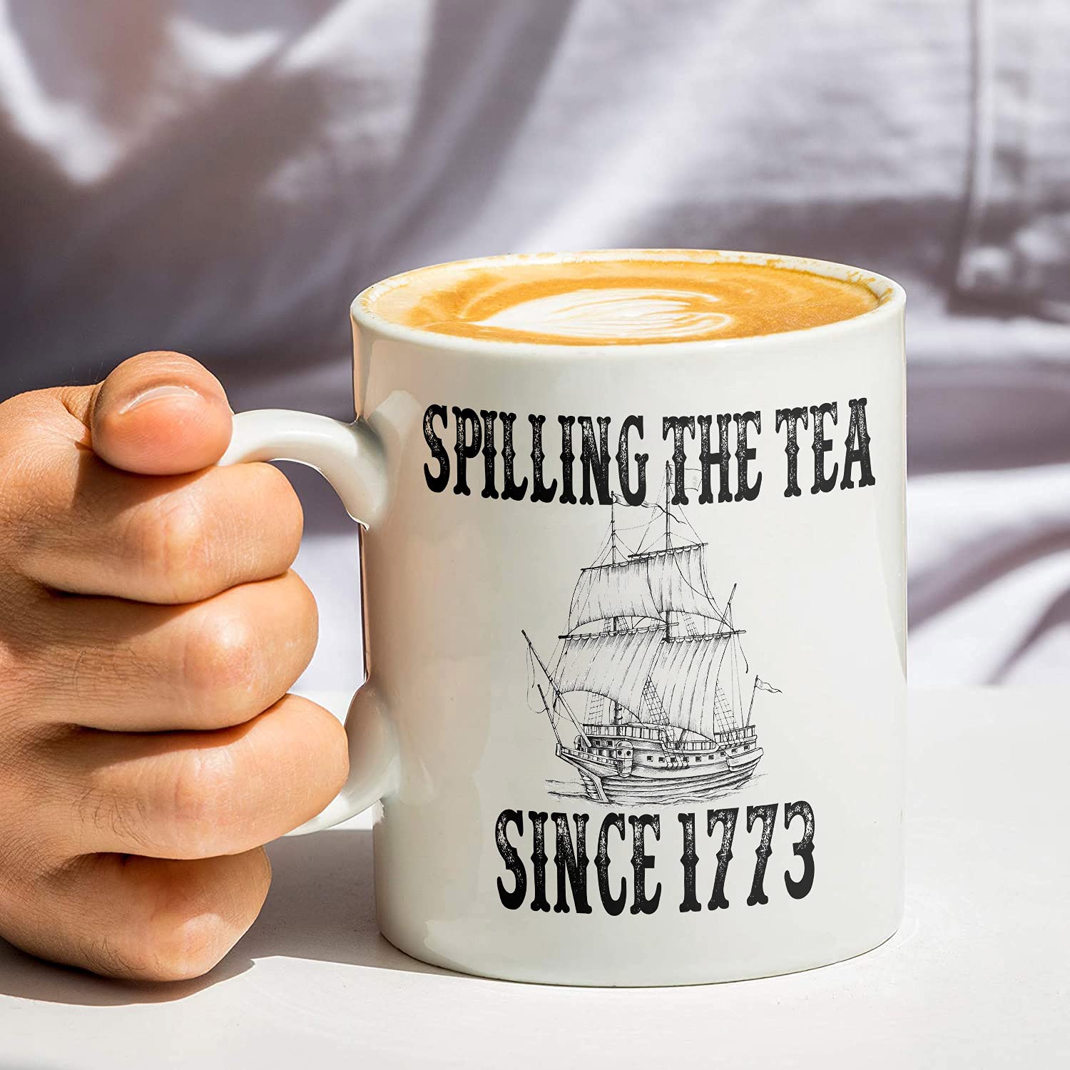 History Teacher Gift Spilling the Tea Since 1773 Coffee Cup, Appreciation Funny History Major Mug, Mugs For History Teacher Men For Woman Birthday Christmas Teacher's Day Gifts White Coffee Mug 11 Oz