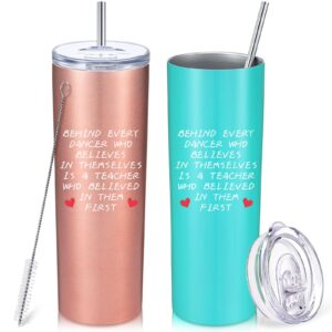 geiserailie gay pride gifts 20 oz rainbow pride tumbler with straw and lid colorful rainbow makeup bag and stripes socks lesbian bisexual transgender gifts for party supplies (rose gold, mint green)