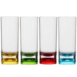 lily's home indoor and outdoor unbreakable shot glasses, premium 2oz clear acrylic reusable cups, perfect for any liquor and jello shots. set of 4 (multi color)