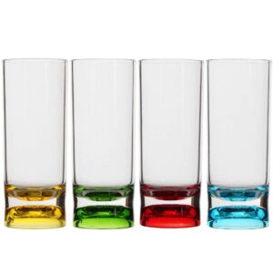 Lily's Home Indoor and Outdoor Unbreakable Shot Glasses, Premium 2oz Clear Acrylic Reusable Cups, Perfect for Any Liquor and Jello Shots. Set of 4 (Multi Color)