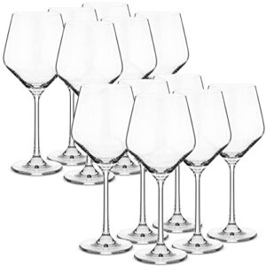 Btat- Wine Glass Set, Set of 12, 15 oz, Wine Glasses with Stem, Long Stem Wine Glasses, Crystal Wine Glasses, Red Wine Glasses, White Wine Glasses, Stemmed Wine Glasses