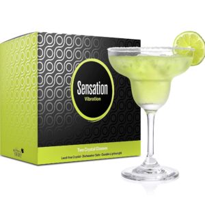 Season STORY Large Margarita glasses Set of 2-10oz, Cocktail glasses with stem, Crystal glassware for frozen margaritas, martini, mixing cocktails, gin and tonic glasses, gin glasses for gin lovers