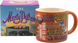 monty python quotes coffee mug - quotes from the flying circus as well as monty python's best movies - comes in a fun gift box - by the unemployed philosophers guild, 12 ounces
