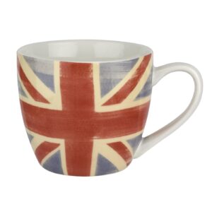 pimpernel union jack collection mug | 16 oz coffee cup | made from porcelain | large tea, espresso, and hot cocoa mug with handle | dishwasher and microwave safe