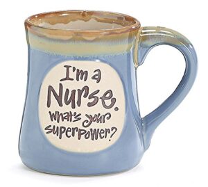 1 x i'm a nurse superpower light blue 18 oz mug