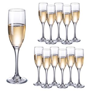 sunnow vastto 6 ounce classic champagne flute glass,for wedding and party,set of 12