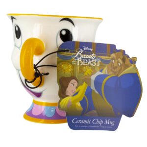 Disney Beauty and the Beast Offical Licensed Chip Tea Cup by Paladone, 9oz Ceramic Coffee Mug a Disney Princess Collectible Novelty Gift