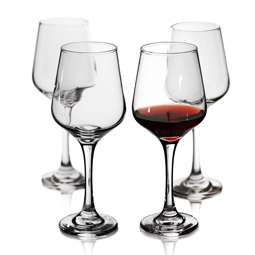 Wine Glasses Set of 4 ,Durable Red Wine Glasses for Bordeaux/Cabernet,Thick Resistant White Wine Glasses for Housewarming,Wedding,Anniversary,15oz