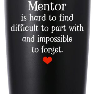 momocici Mentor Gifts 20 OZ Tumbler.A Truly Great Mentor Is Hard To Find And Impossible To Forget.Appreciation,Retirement,Goodbye,Farewell Gifts for Mentoring Teacher Boss Peer Mug(Black)