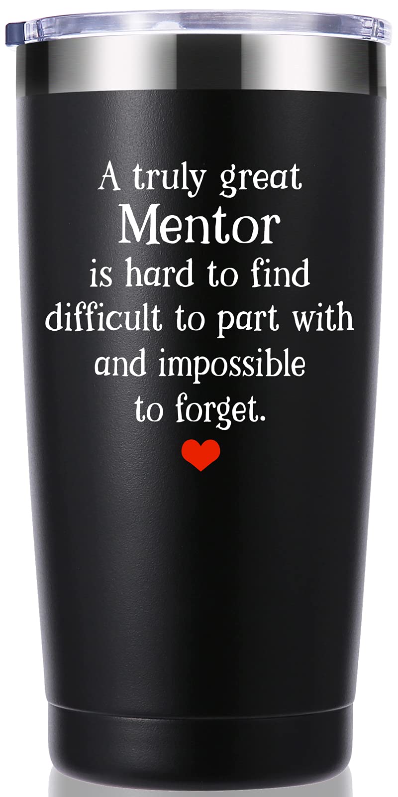 momocici Mentor Gifts 20 OZ Tumbler.A Truly Great Mentor Is Hard To Find And Impossible To Forget.Appreciation,Retirement,Goodbye,Farewell Gifts for Mentoring Teacher Boss Peer Mug(Black)