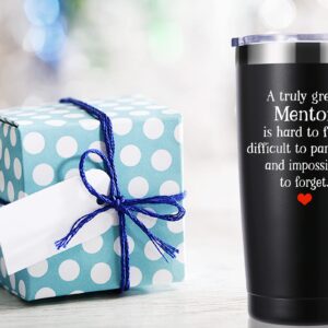momocici Mentor Gifts 20 OZ Tumbler.A Truly Great Mentor Is Hard To Find And Impossible To Forget.Appreciation,Retirement,Goodbye,Farewell Gifts for Mentoring Teacher Boss Peer Mug(Black)