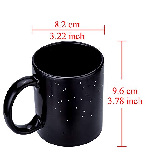 Antner Magic Heat Changing Coffee Mug Solar System Ceramic Heat Sensitive Color Changing Cup,12 oz