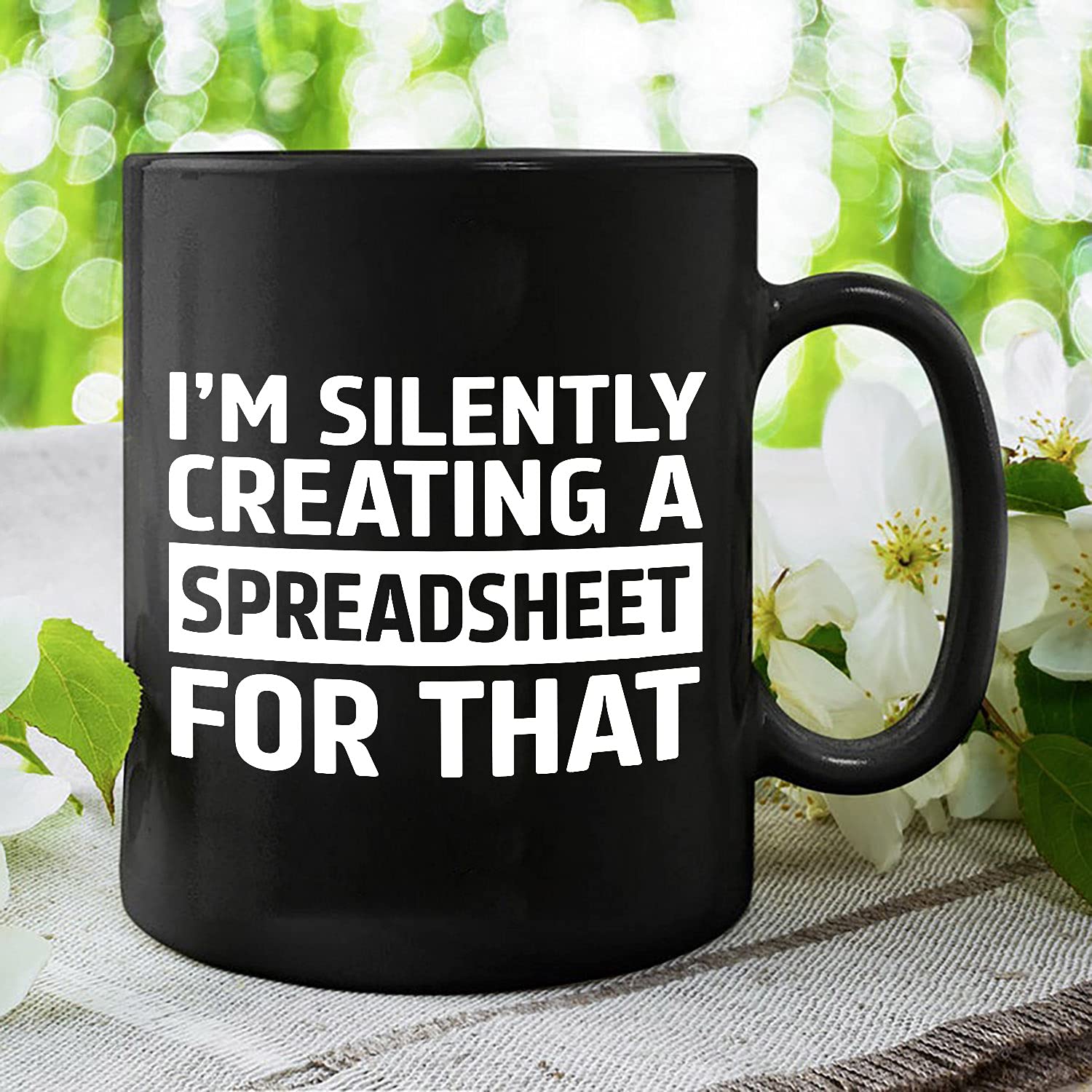 MargoDream Funny Accountant Gifts, Excel Spreadsheet Mug, Appreciation Funny Mug Im Silently Creating A Spreadsheet For That Gift For Men Women Boss CPA Coworkers Accountant Black Coffee Mug 11 Oz