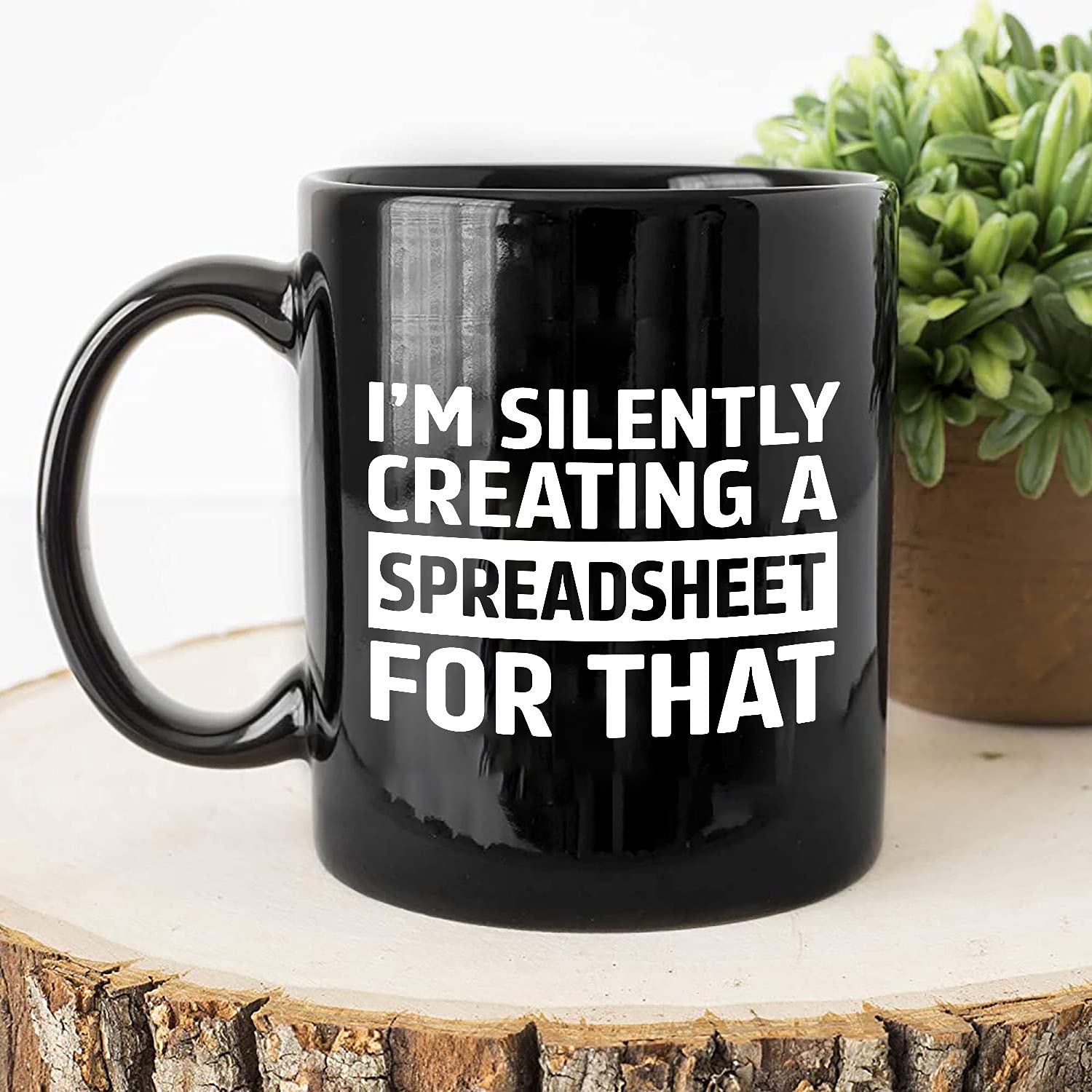 MargoDream Funny Accountant Gifts, Excel Spreadsheet Mug, Appreciation Funny Mug Im Silently Creating A Spreadsheet For That Gift For Men Women Boss CPA Coworkers Accountant Black Coffee Mug 11 Oz