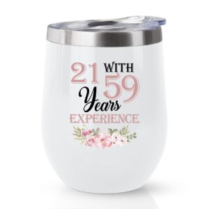 jevuta 80th birthday gifts for women, funny birthday gifts for 80th, best birthday gift for turning 80, 1943 birthday gifts ideas for her, mom, grandma, friend, sister wine tumbler gifts (12oz)