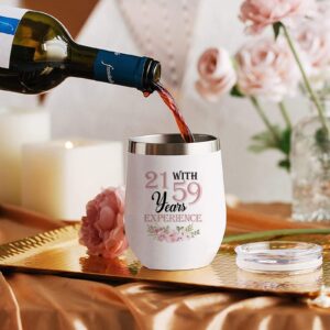 Jevuta 80th Birthday Gifts For Women, Funny Birthday Gifts for 80th, Best Birthday Gift For Turning 80, 1943 Birthday Gifts Ideas For Her, Mom, Grandma, Friend, Sister Wine Tumbler Gifts (12oz)