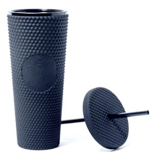 Starbucks Plastic 2021 Black Matte Studded Venti Tumbler, 24 oz