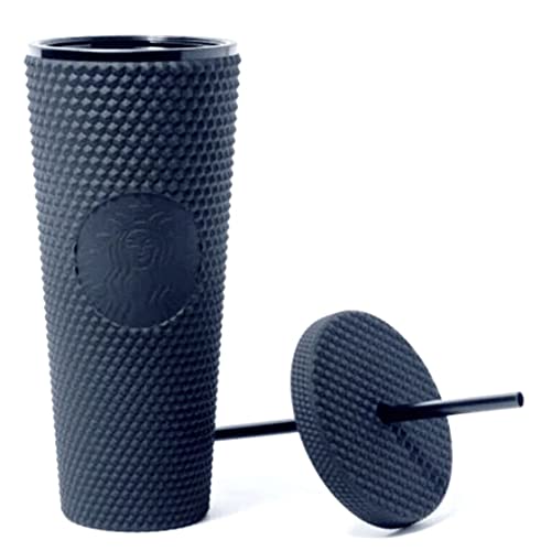 Starbucks Plastic 2021 Black Matte Studded Venti Tumbler, 24 oz