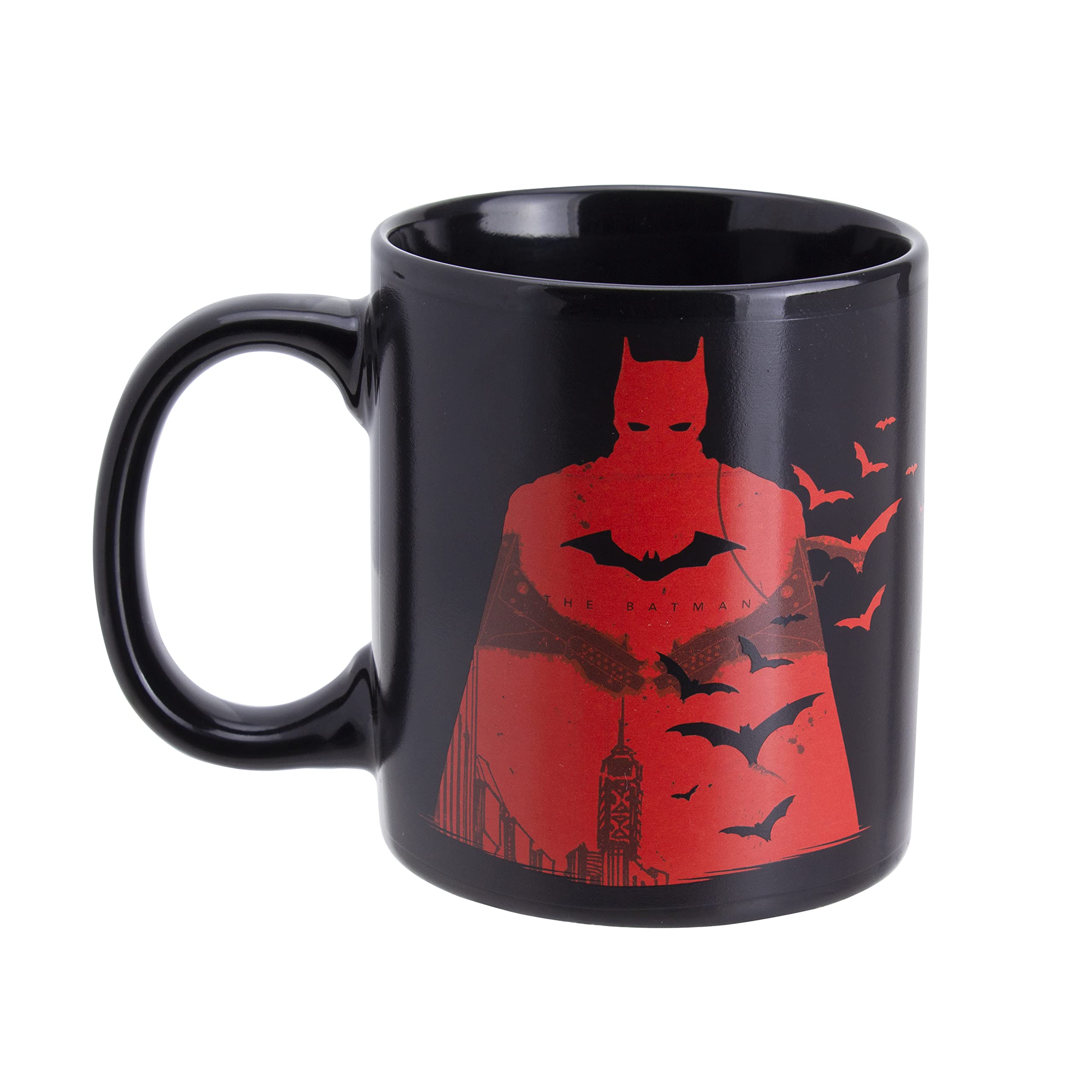Paladone The Batman Heat Change Mug, 300 ml, DC Comics Ceramic Coffee Mug