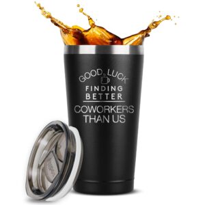 sodilly farewell gifts for coworker - going away gifts for coworker - coworker leaving gifts for men new job good luck goodbye gifts for coworkers boss friends - stainless steel tumbler 16oz