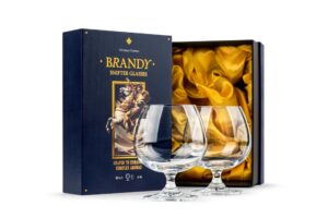 large 21 oz crystal brandy and cognac snifter glasses | set of 2 short stem giant sniffer bowls | drinking and tasting glassware for bourbon, scotch, tequila, armagnac, rum, beer, liquor