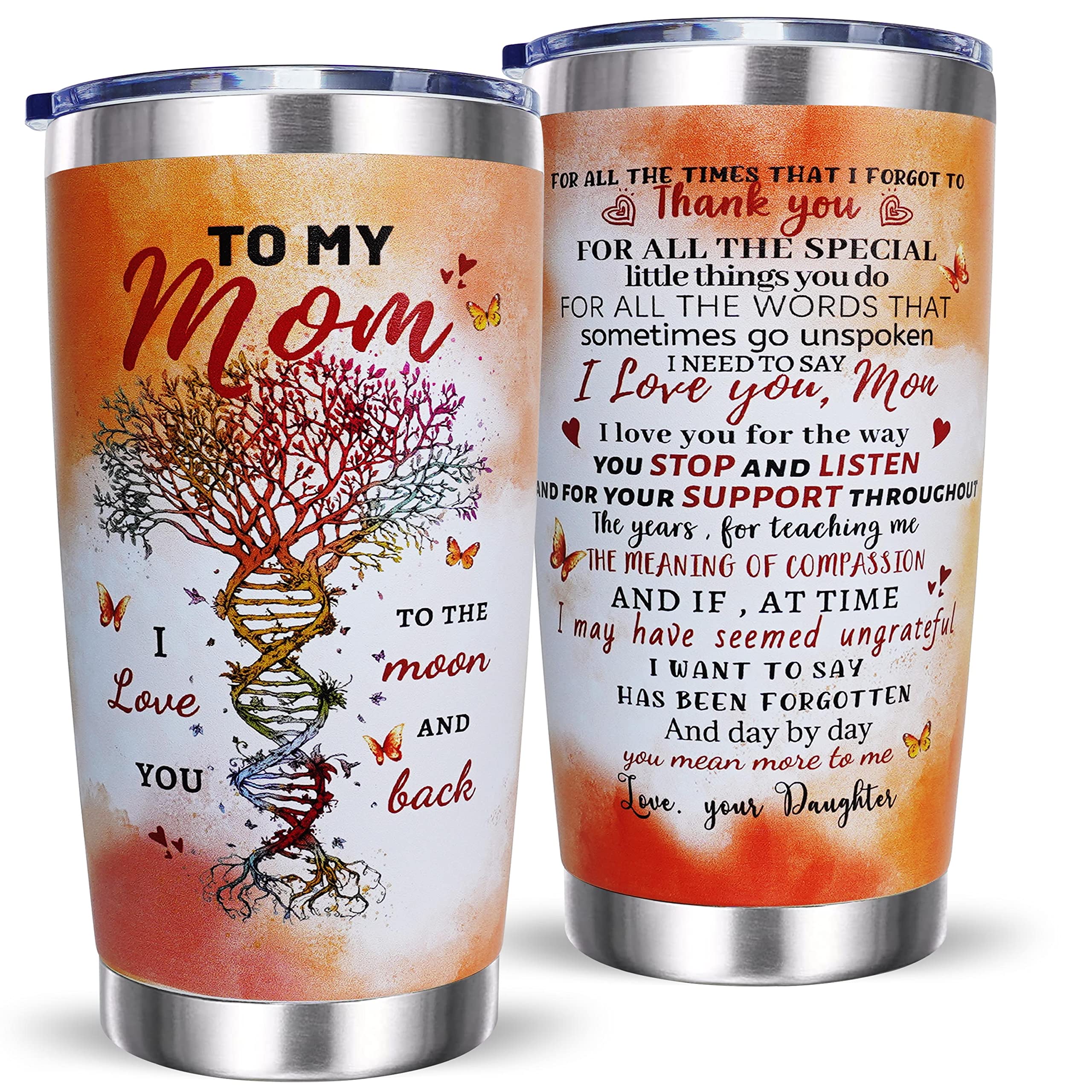 Vinpress Gifts for Mom From Daughter and Son - Birthday Gifts for Mom - Mothers Day Gifts for Mom -Stainless Steel Travel Coffee Cup 20oz