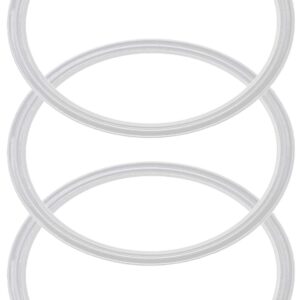 Pack of 3, 20 & 10 oz Replacement Rubber Lid Ring, 3.3 Inch Diameter - Gasket Seals, Lid for Insulated Stainless Steel Tumblers, Cups Vacuum Effect, fit for Brands - Yeti, Ozark Trail, Beast - White