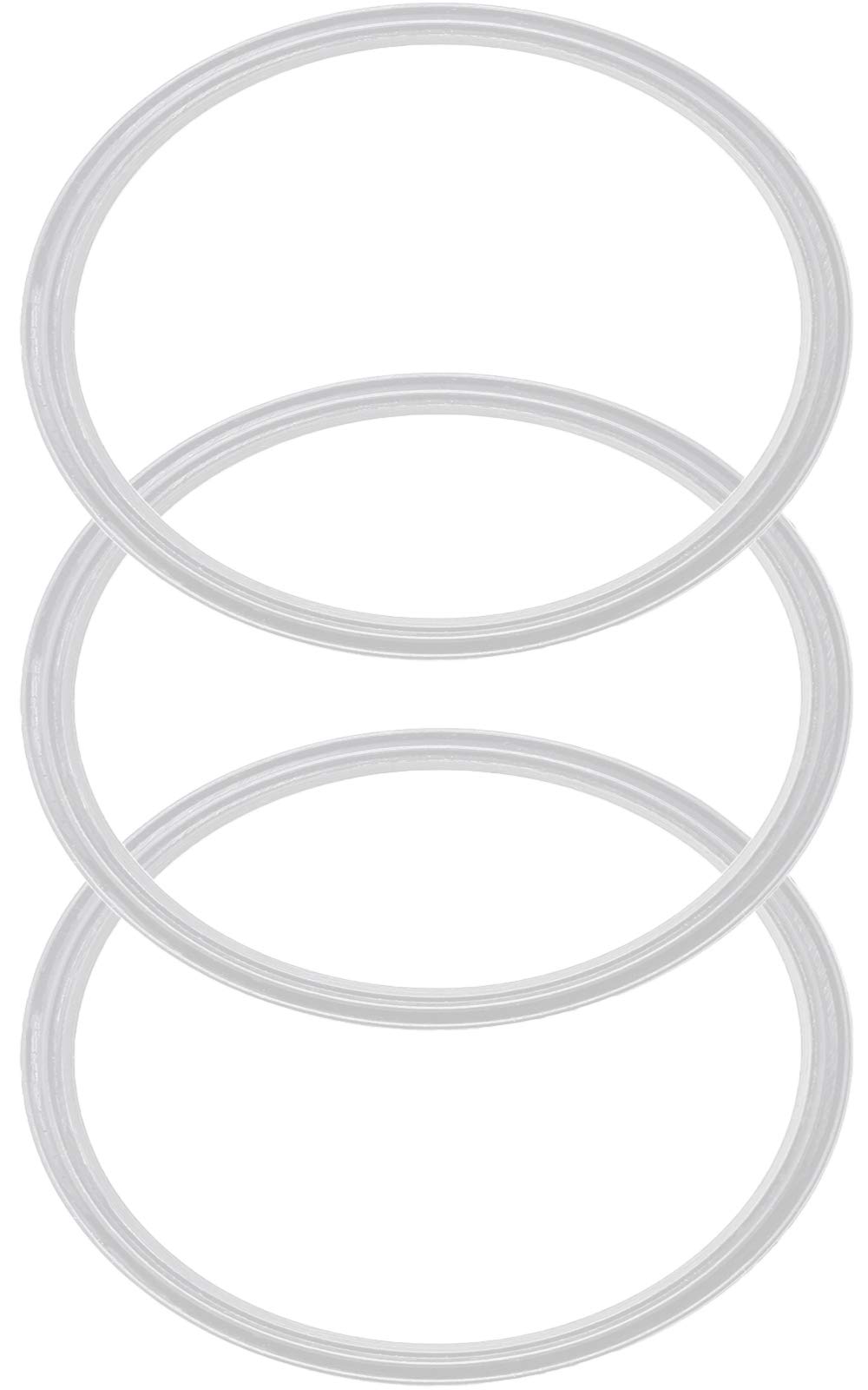 Pack of 3, 20 & 10 oz Replacement Rubber Lid Ring, 3.3 Inch Diameter - Gasket Seals, Lid for Insulated Stainless Steel Tumblers, Cups Vacuum Effect, fit for Brands - Yeti, Ozark Trail, Beast - White