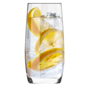 krosno long drink water juice drinking highball glasses | set of 6 | 11.8 oz | blended collection | perfect for home restaurants and parties | dishwasher safe | gift idea | made in europe