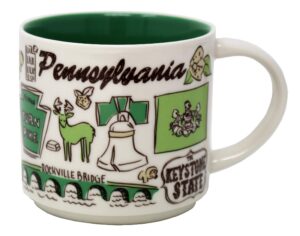 starbucks ceramic been there series pennsylvania mug, 14 oz