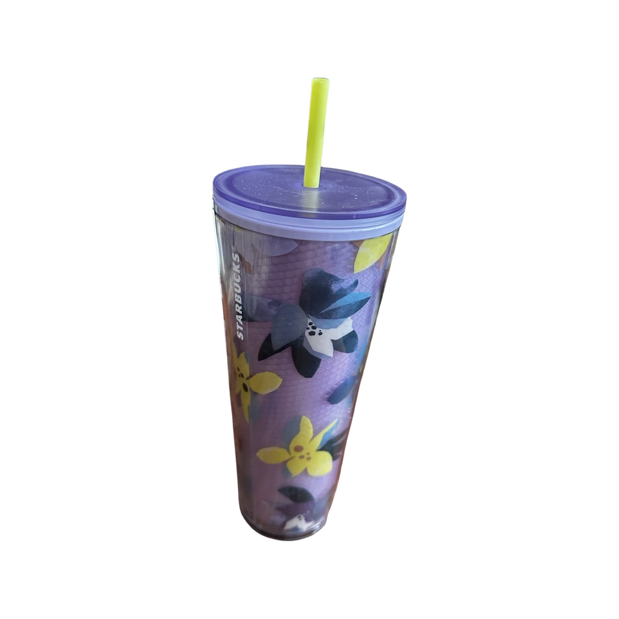 Starbucks 2023 Winter Acrylic Purple Floral Venti 24 oz Tumbler