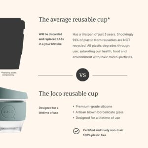 JOCO Cup 16oz - Eco-innovative Borosilicate Glass Reusable Classic Cup - (Army Green)