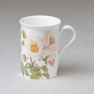 Grace Teaware Bone China Coffee Tea Mugs 9-Ounce, Assorted Set of 4 (Rose Petal Garden)