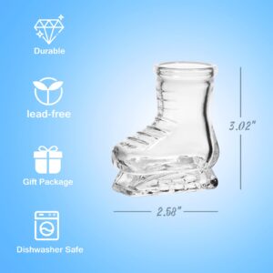 Dikbona , 1.5oz Shot Glass Set of 6/Cute/Ice Skates /Funny Shot Glasses