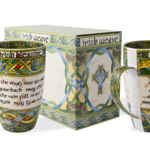 Royal Tara Irish Blessing Mug Bone China Cup Irish Weave Box, Capacity 400ml/14fl oz (Set of 2 Packed Blessing Mugs)