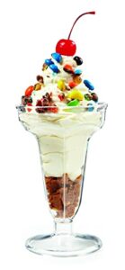 g.e.t. icm-24-cl bpa-free plastic classic ice cream sundae serving cups, 5 ounce, clear (set of 12)