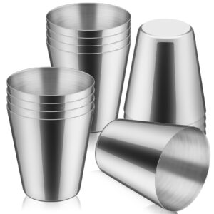 100 Pcs Stainless Steel Shot Glasses Stainless Steel Shot Cups, 1 Ounce Unbreakable Metal Shot Glasses Silver Reusable Drinking Shot Glass for Camping Travel Coffee Tea Whiskey Liquor Barware Gift