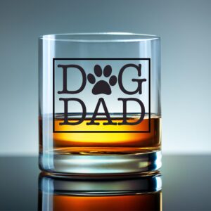 Dog Mom Wine Glass and Dog Dad Whiskey Glass Set for Dog Lovers - Best Gift for Dog Owners, Couples, Rescue Dogs, Men and Women - Funny and Cool Gifts for Couples With Pets