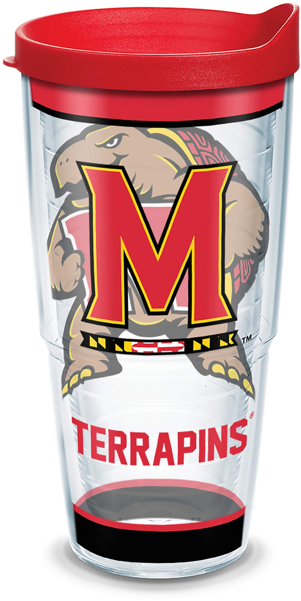 Tervis Made in USA Double Walled University of Maryland Terrapins Insulated Tumbler Cup Keeps Drinks Cold & Hot, 24oz, Tradition