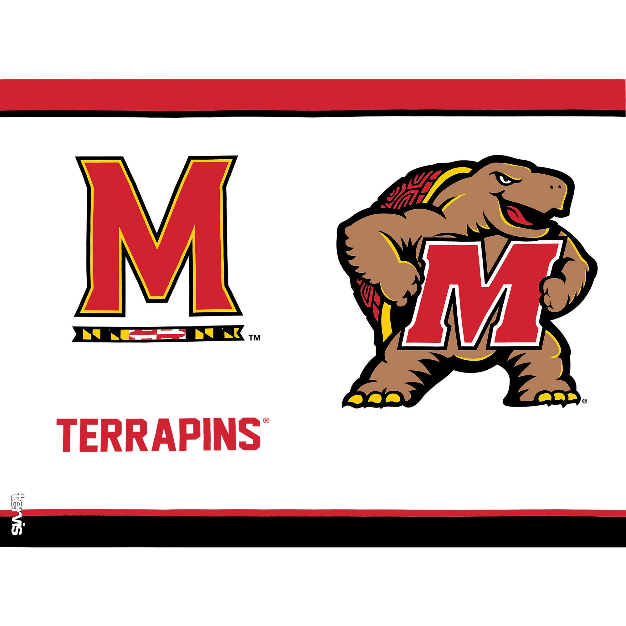 Tervis Made in USA Double Walled University of Maryland Terrapins Insulated Tumbler Cup Keeps Drinks Cold & Hot, 24oz, Tradition