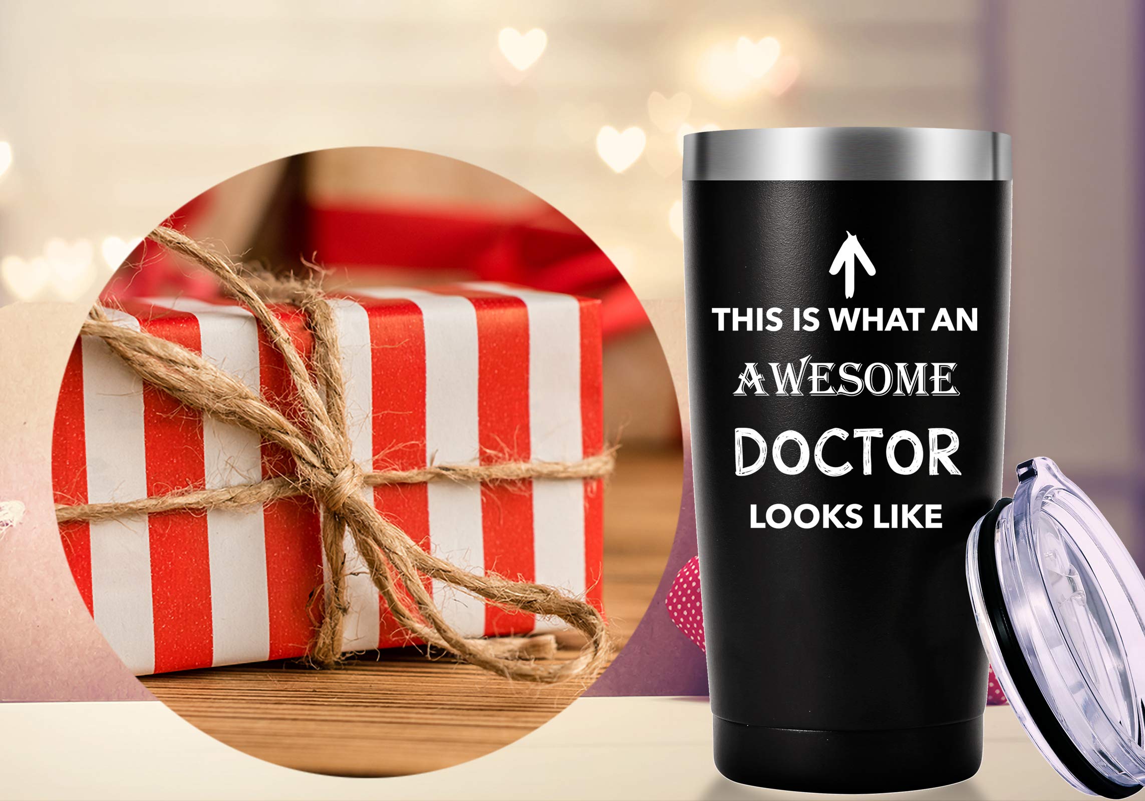 This Is What An Awesome Doctor Looks Like Mug.Doctor,Medical School Graduation Gifts.Appreciation,Birthday,Christmas Gifts for Doctors,MD,Med Tumbler(20oz Black)