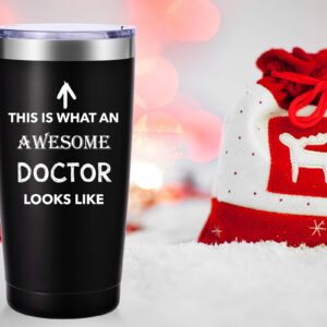 This Is What An Awesome Doctor Looks Like Mug.Doctor,Medical School Graduation Gifts.Appreciation,Birthday,Christmas Gifts for Doctors,MD,Med Tumbler(20oz Black)